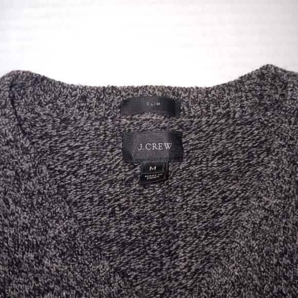 J.CREW MEN'S SLIM FIT LAMBS WOOL MARLED V-NECK SWEATER - Picture 6 of 11